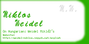 miklos weidel business card